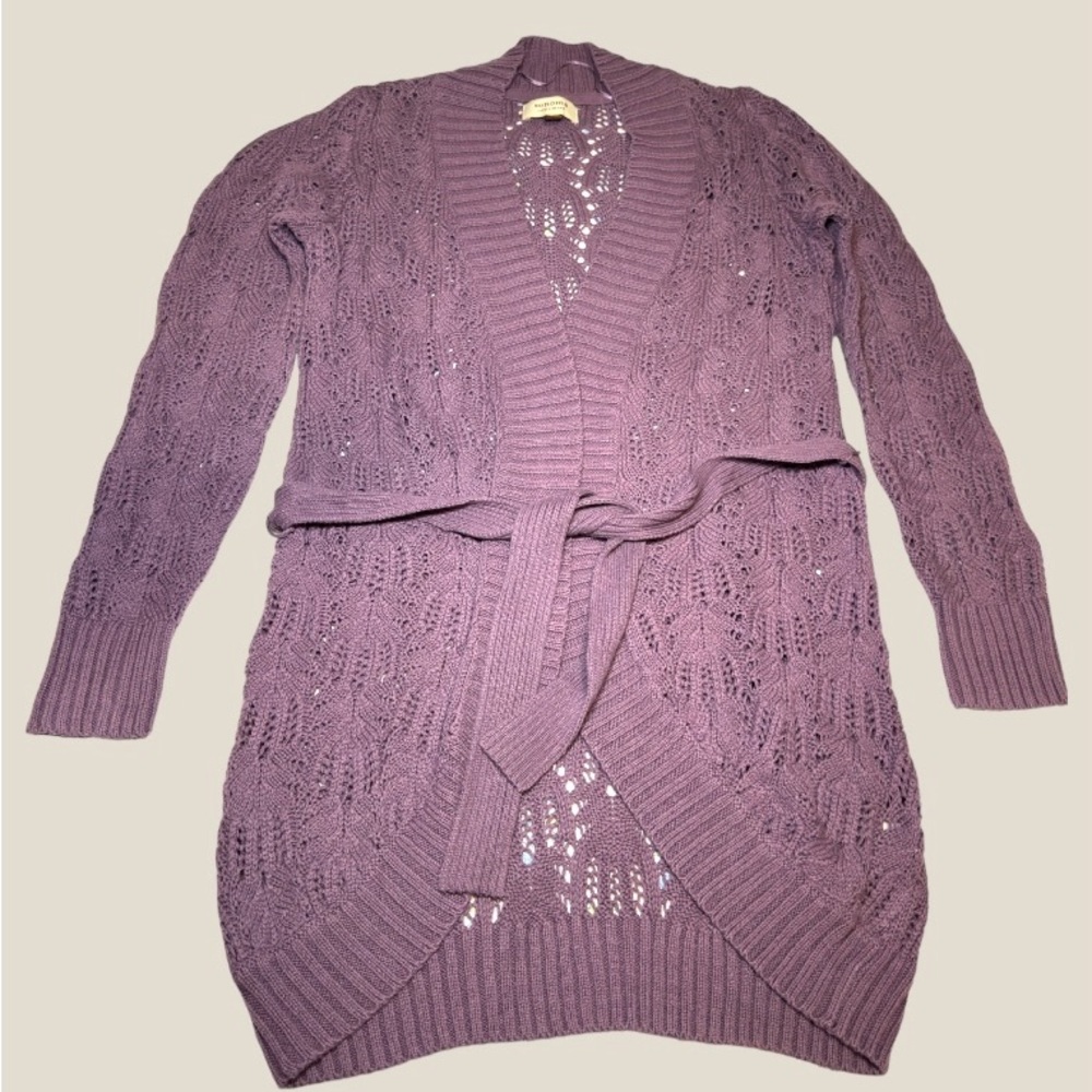 Crochet Belted long cardigan